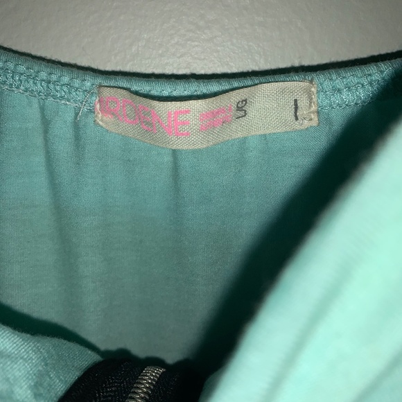 Strapless Knee Length Two Toned Dress With Belt - Picture 3 of 5